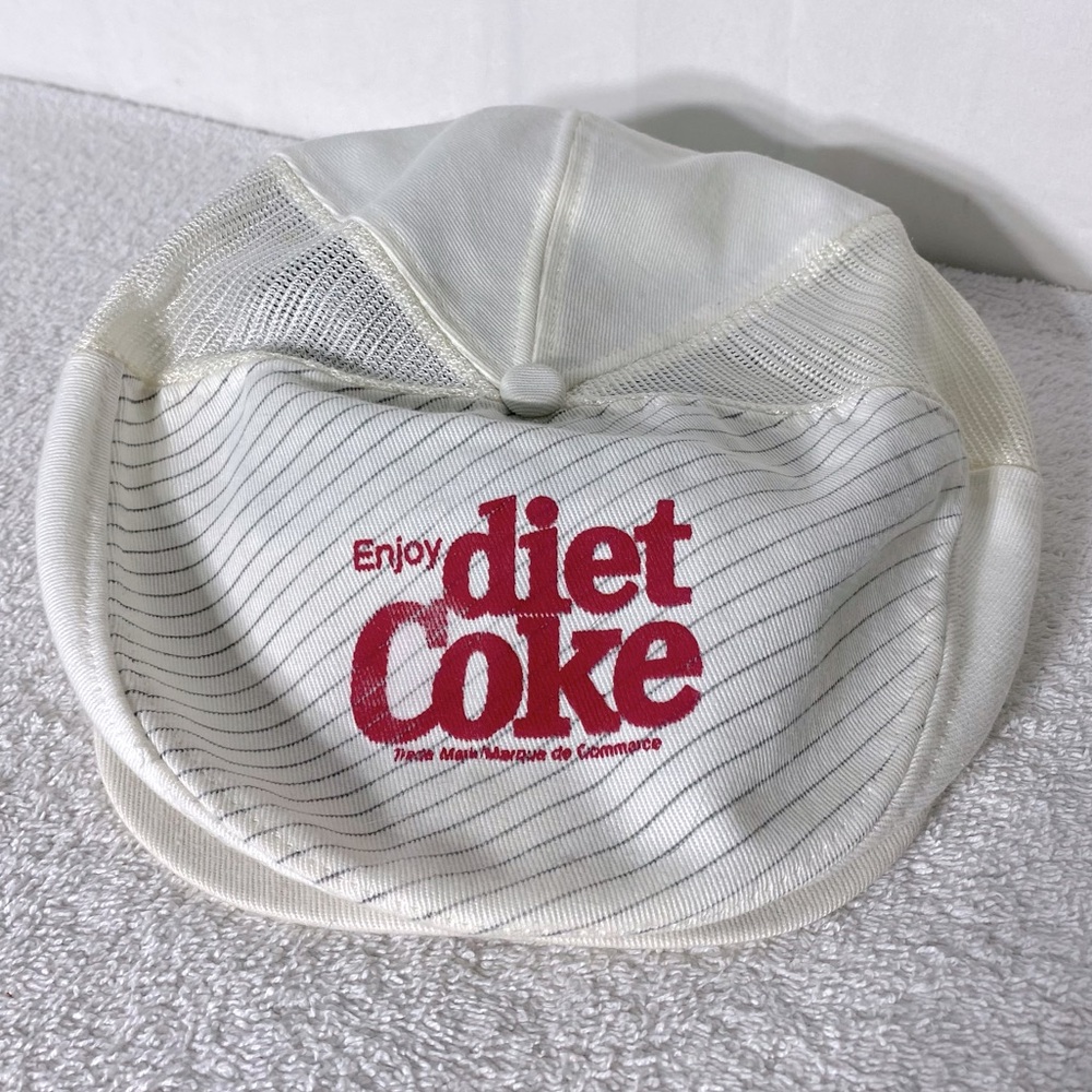 Vintage Diet Coke White Newsboy Style Cap Painter’s Hat Grandpacore Streetwear